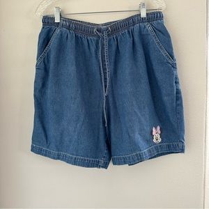 SOLD (DP) VINTAGE Denim Shorts with Minnie Mouse embroidery